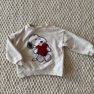 Zara toddler Snoopy sweatshirt